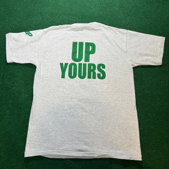 Vintage 90s Up Yours Seven Up Soda Pop Promo Mens Large Dr Pepper T Shirt Tees - Short Sleeve